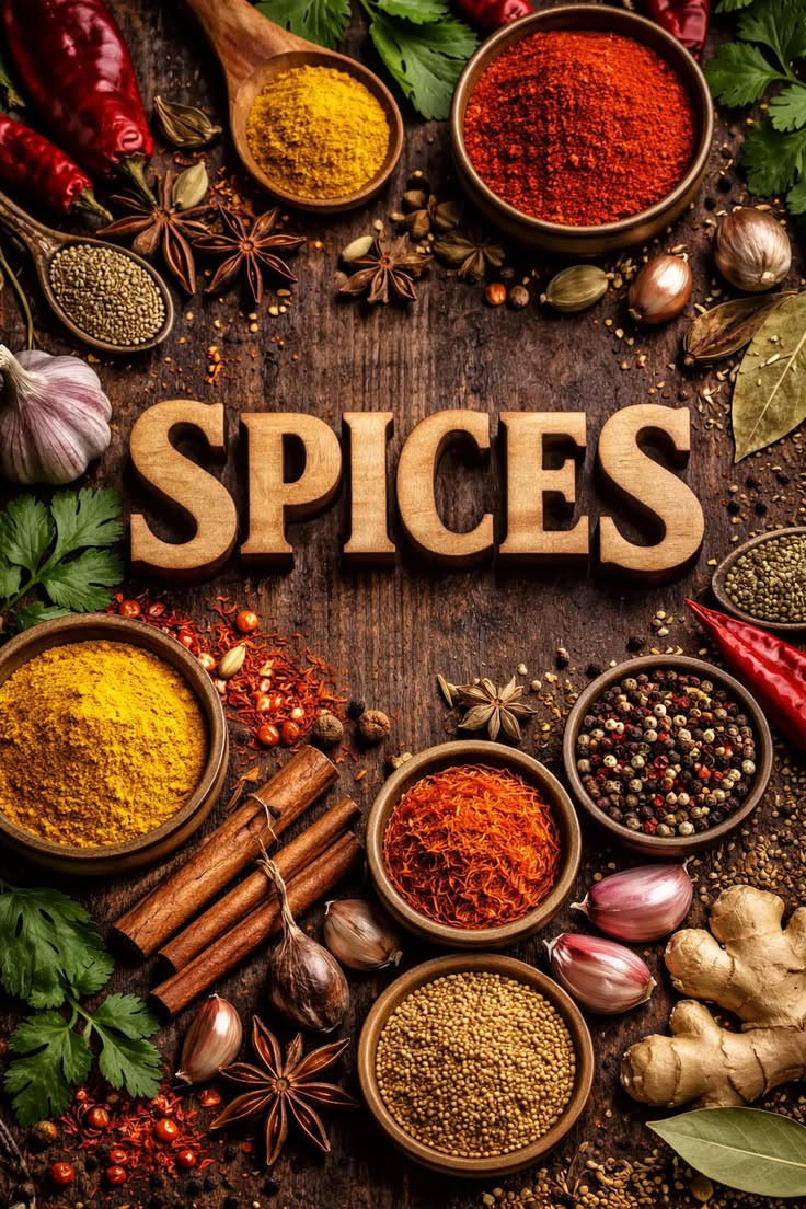 Assorted spices